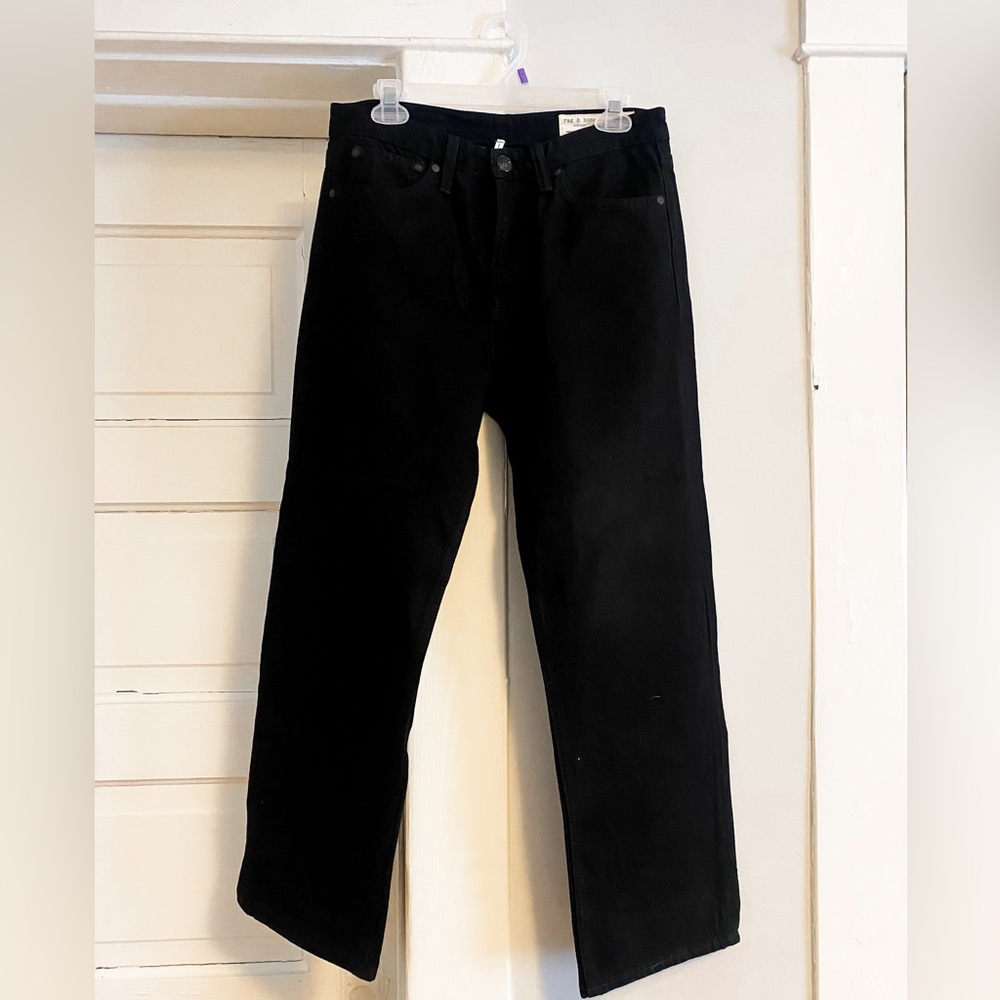 NWT. Rag & Bone Black High Rise Jeans. 28